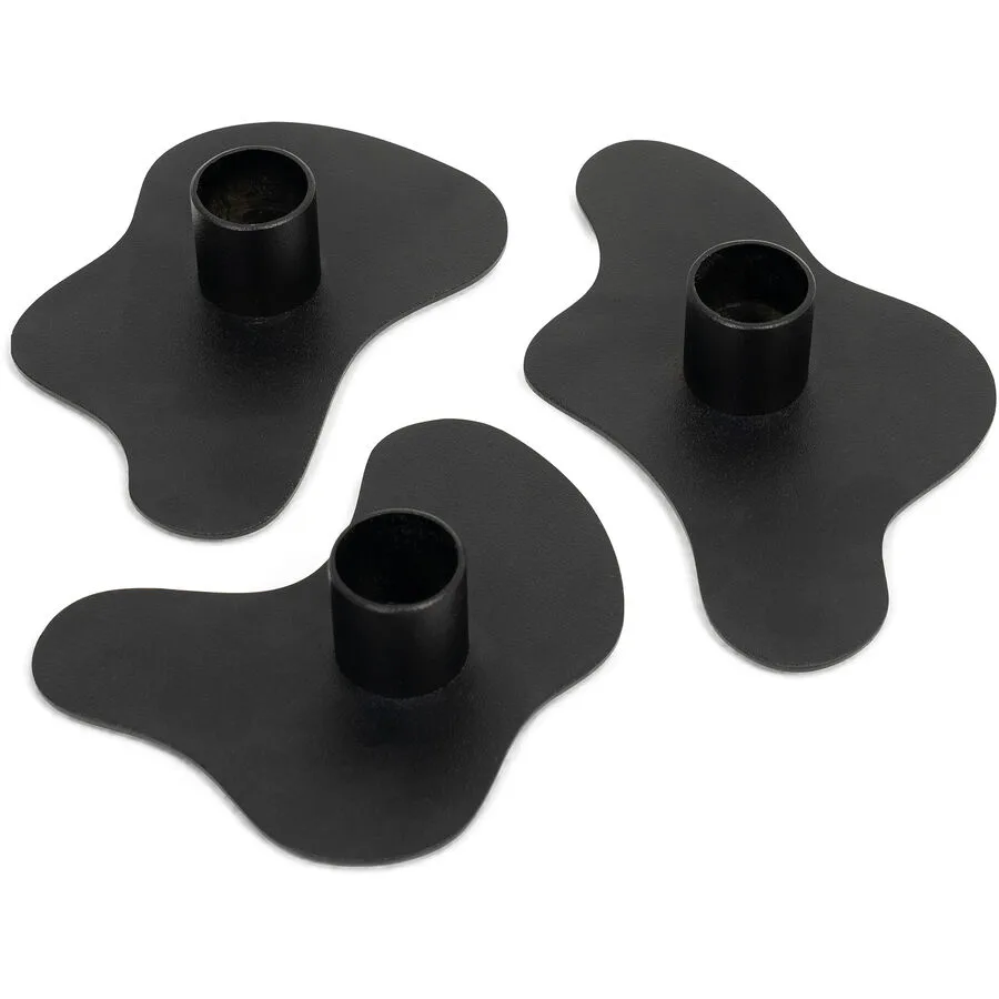 Spinder Design Kerzenhalter 3er-Set Hesta Schwarz Stahl 2.8 cm