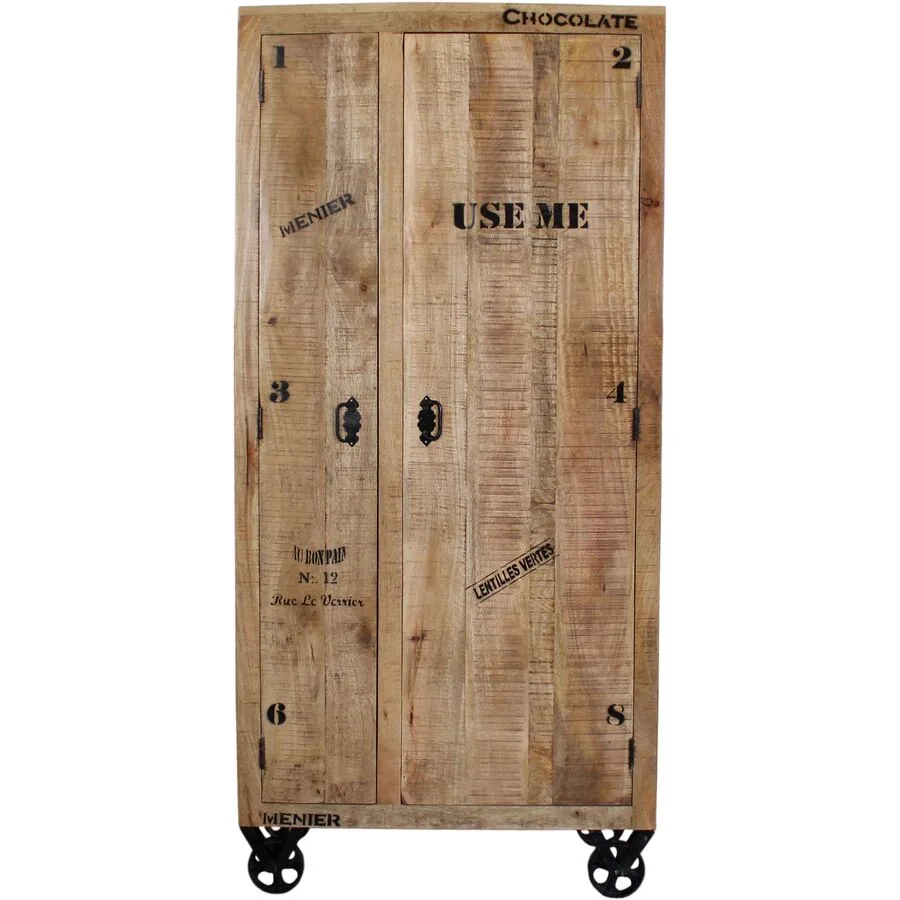 Schrank Rusc natur Mangoholz B 90 H 190 cm