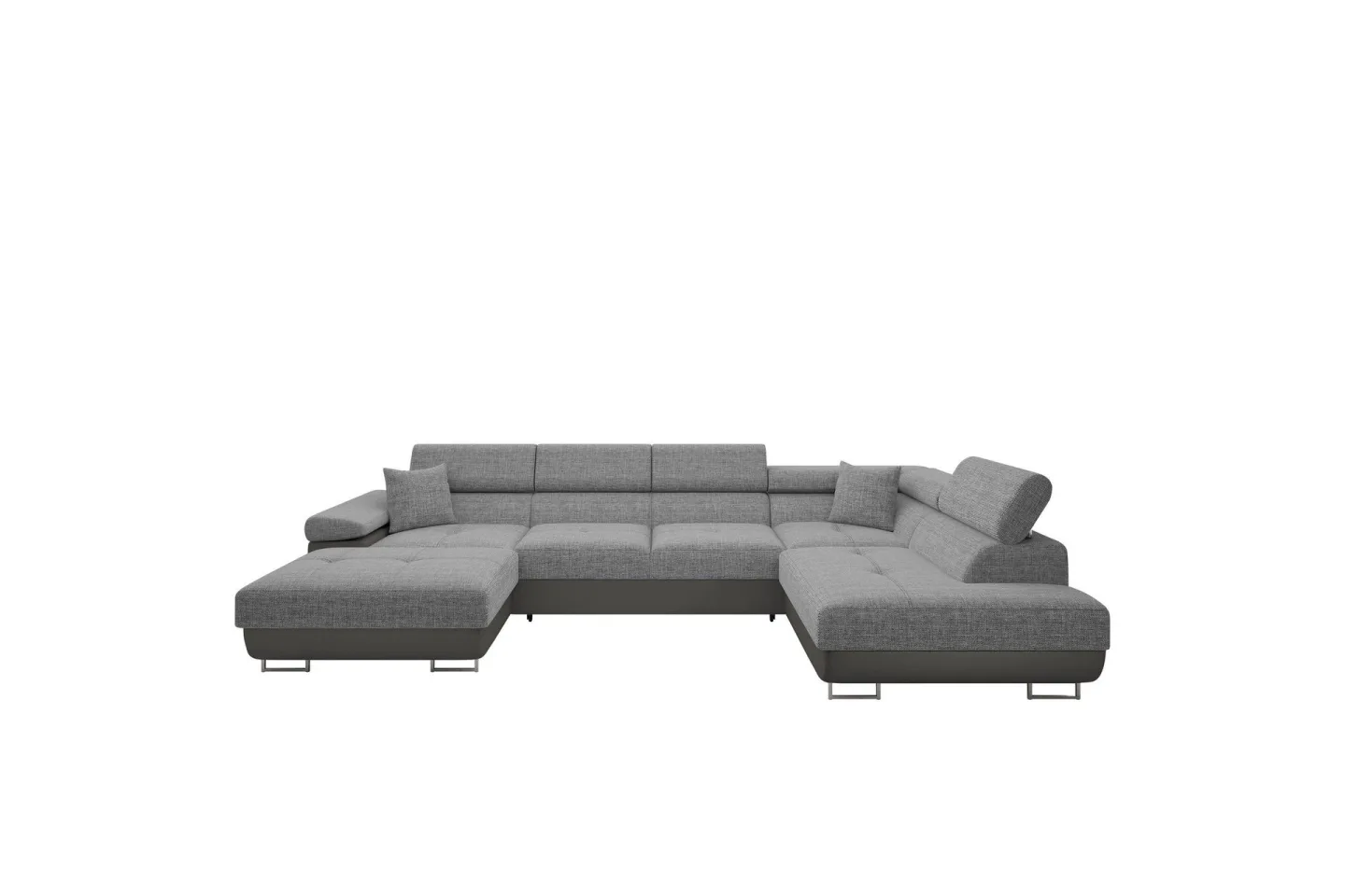 Gabina Soffa med Divan och Schäslong 4-sits - Beige/Grå