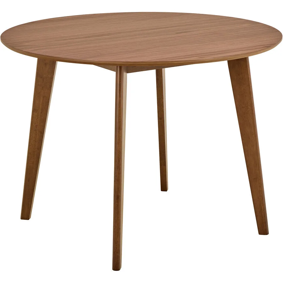 Esstisch rund Roxby Nussbaumfarbig MDF B 105 T 105 cm