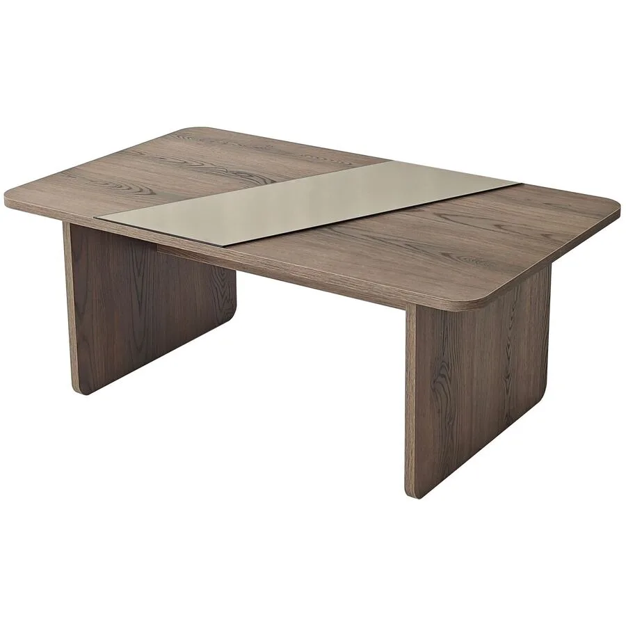 Salontisch Georis Bronze, Nussbaum 100% Melaminbeschichtete Kiefer B 100 T 60 cm
