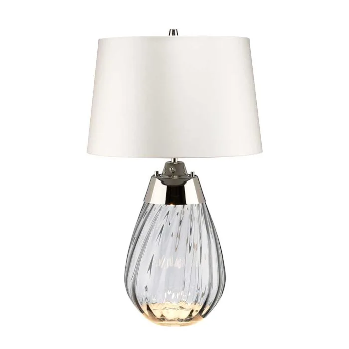 Elstead Lighting - Lena 60cm - Bordslampa - Vit/rökfärgad
