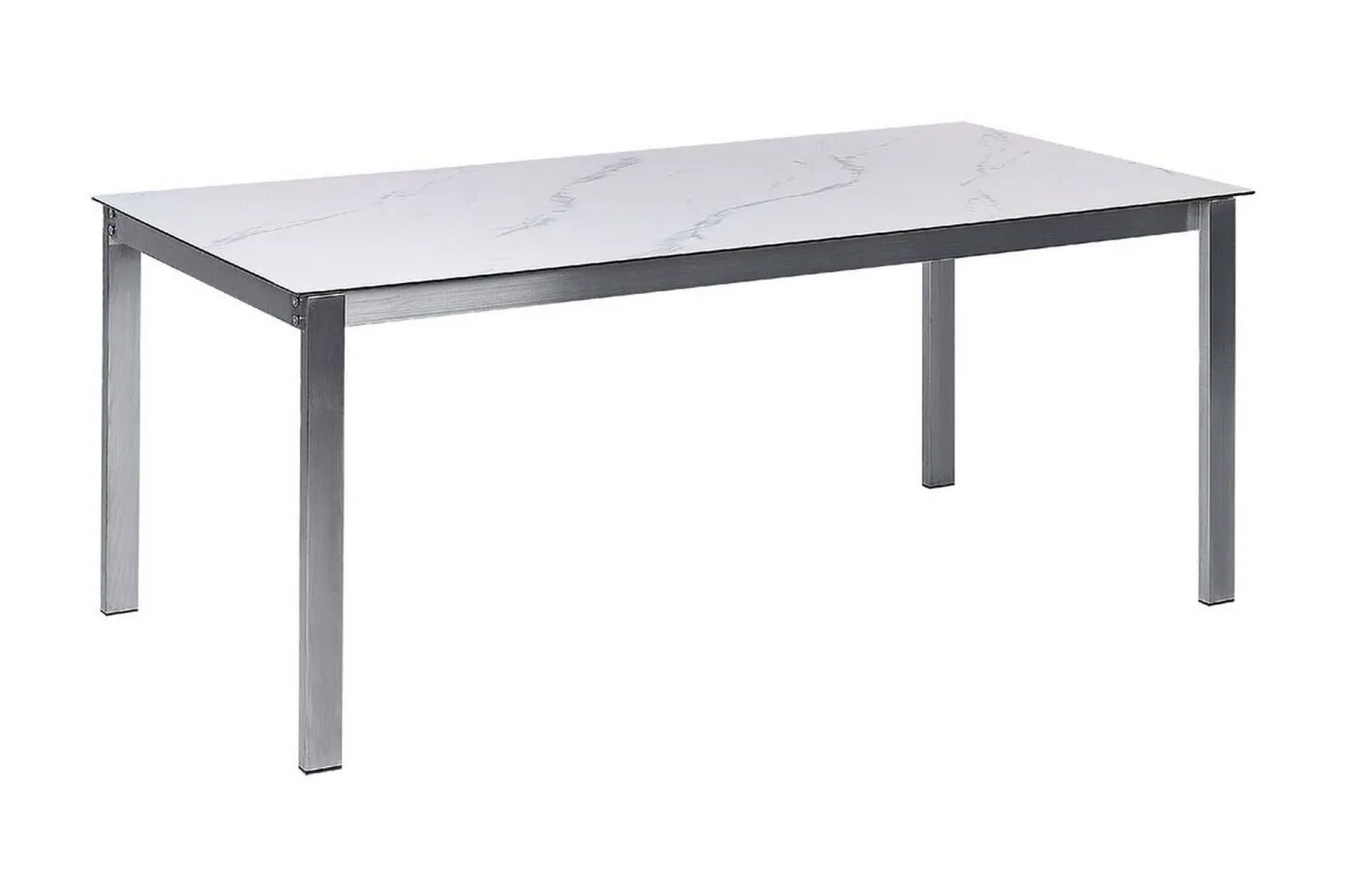 Zervo Matbord Utomhus 180x90 cm - Vit/Silver