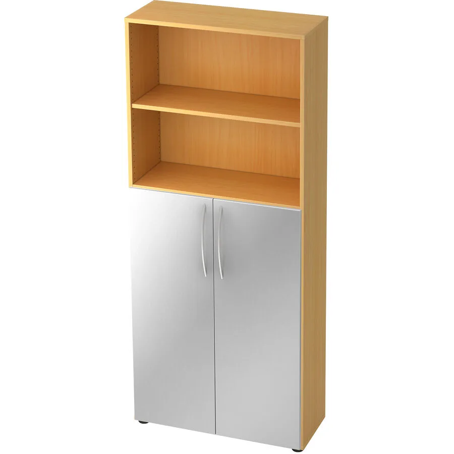 Regal Office silber Holzwerkstoff B 80 H 188 cm