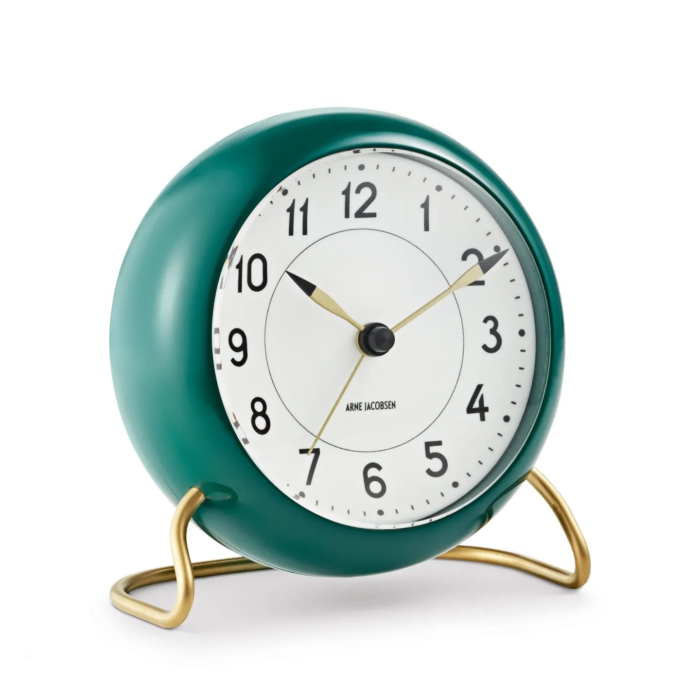 Arne Jacobsen Clocks AJ Station bordsklocka grön grön