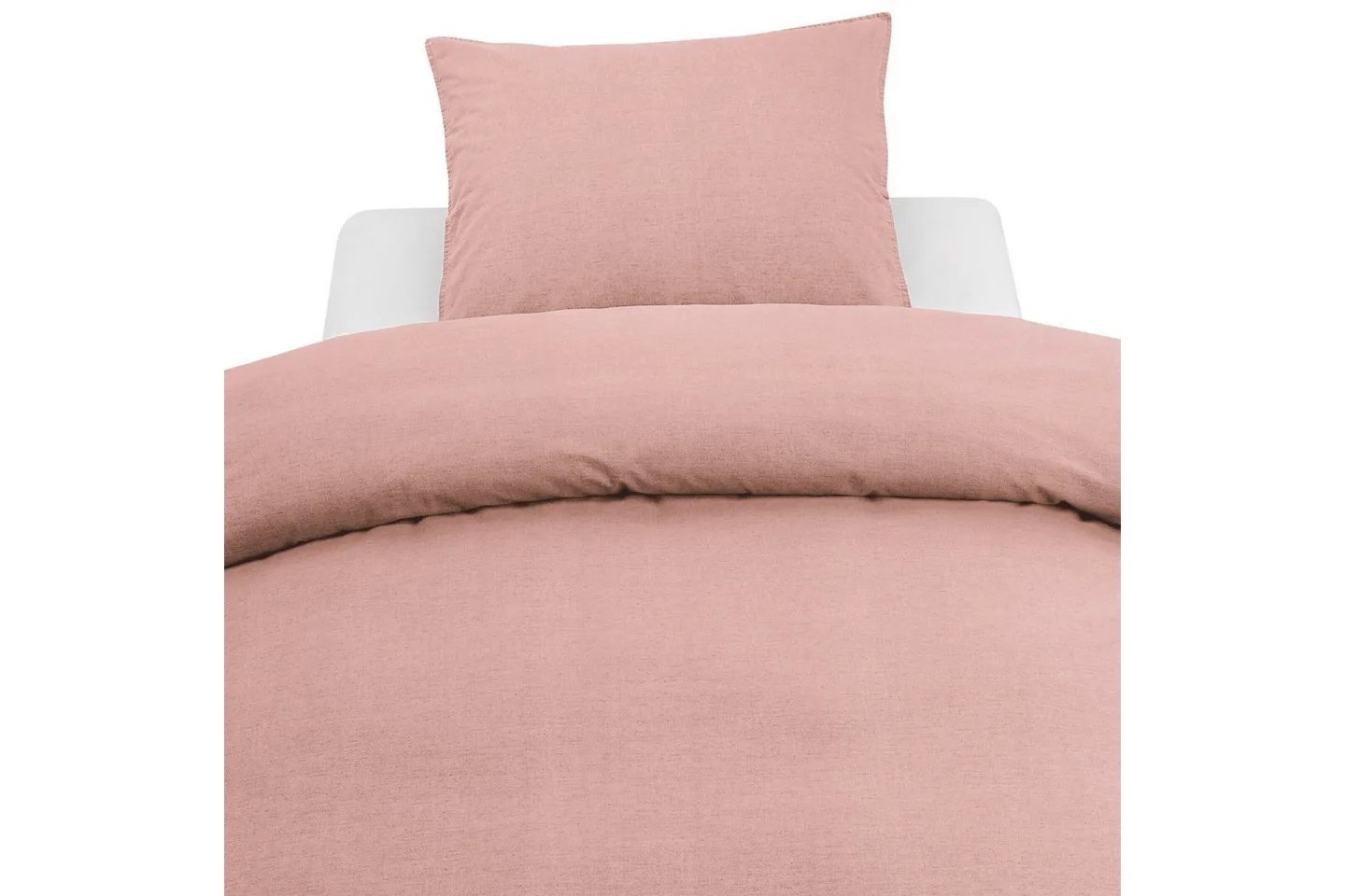 Påslakanset Enkelsäng 2-Dels Washed - Ny Rosa