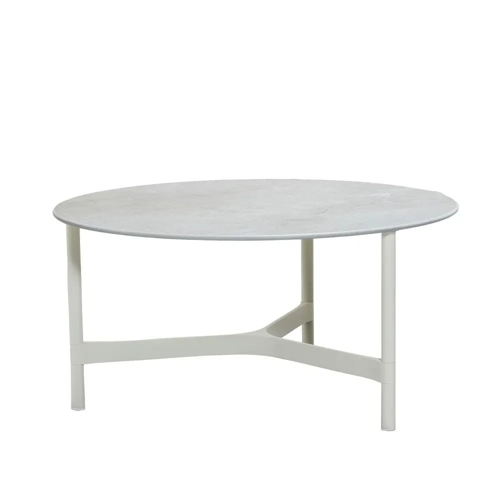 Cane-line Twist soffbord large Ø90 cm Fossil grey-white