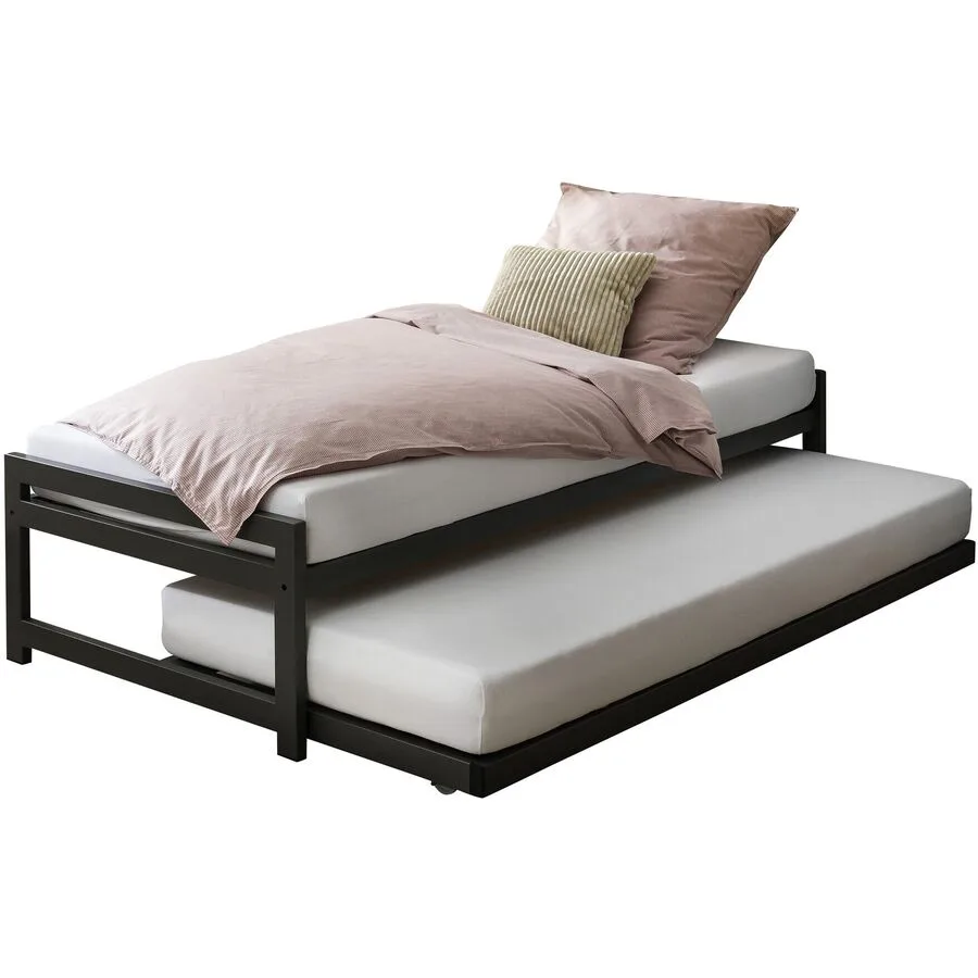Hasena Bett Alvar Anthrazit Metall 90 x 200 cm