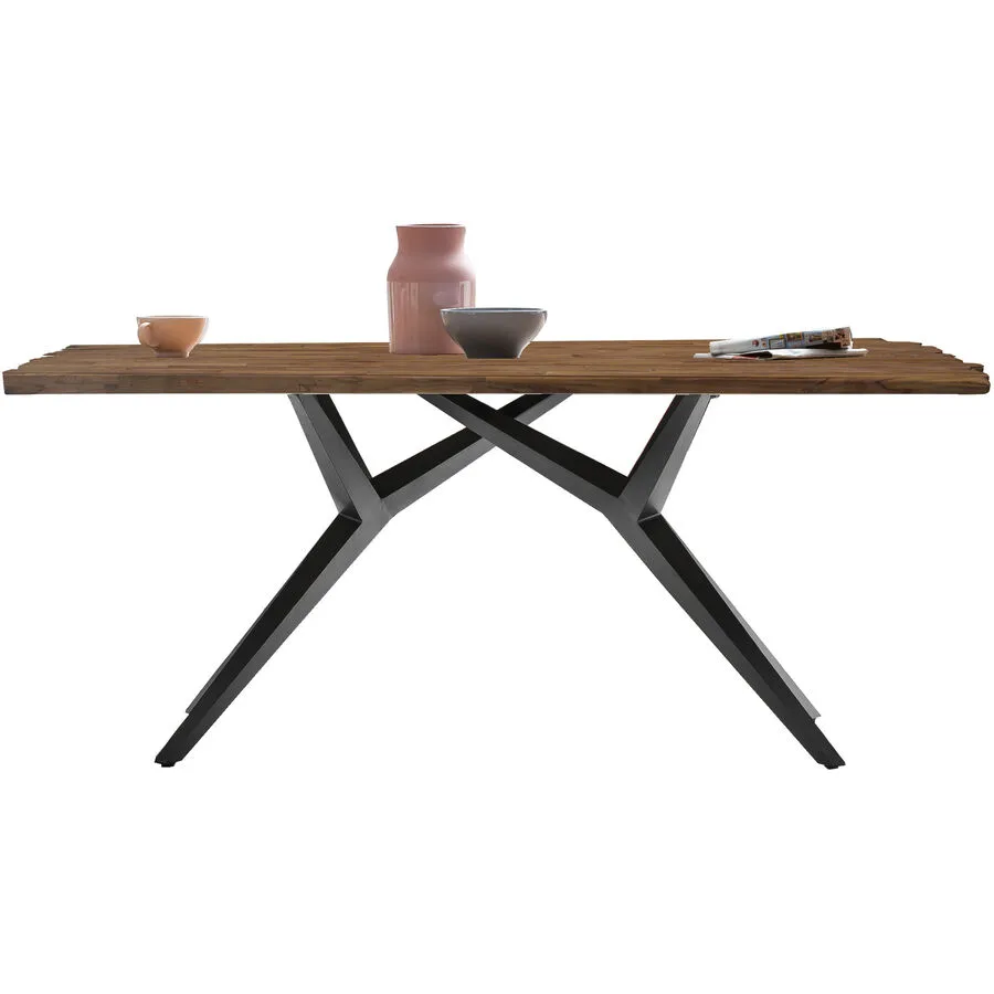 Esstisch Gordon natur Recyceltes Teak massiv Massivholz B 160 T 90 cm