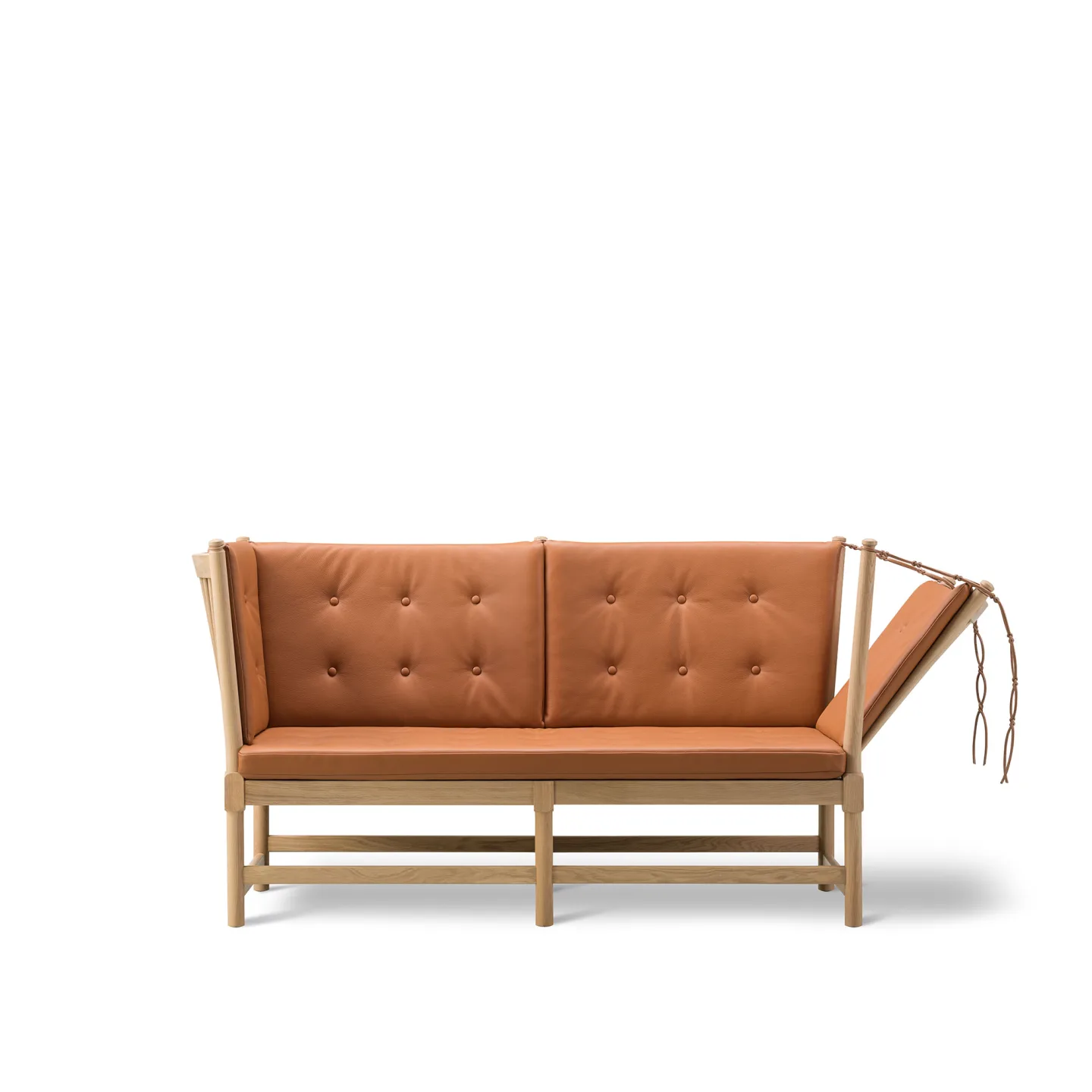 Fredericia Furniture - The Spoke-Back Sofa 2 Seater, Såpad ek, Läder 1, Omni 307 Cognac - Soffor - Børge Mogensen - Brun
