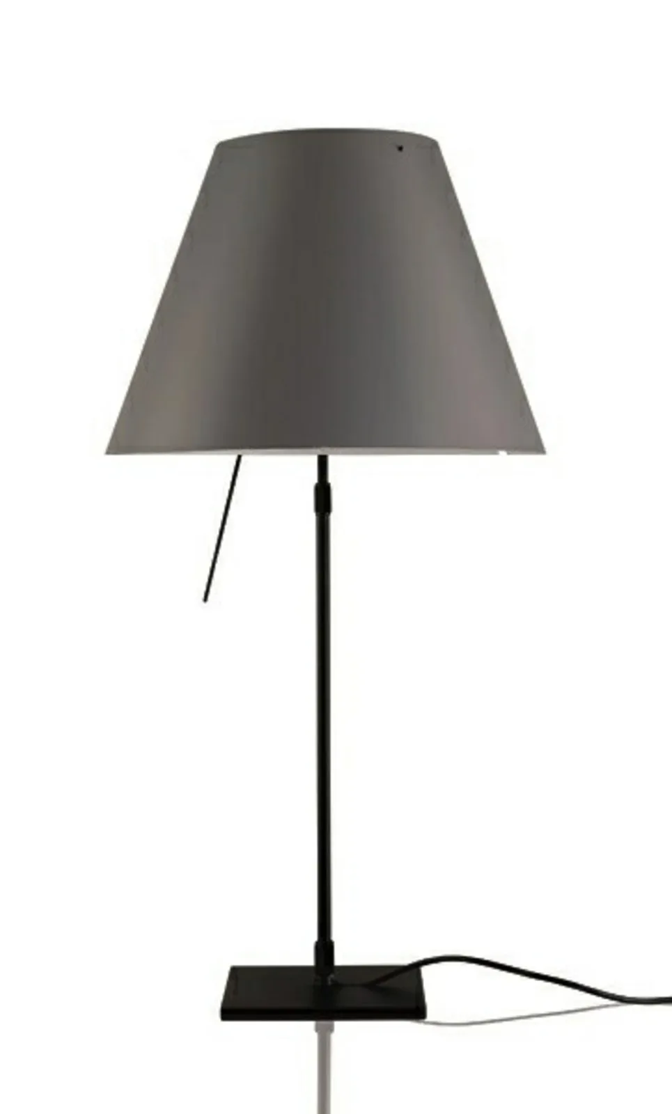 Costanza bordlampe, grå/svart, dimbar - Luceplan - Stue - Aluminium