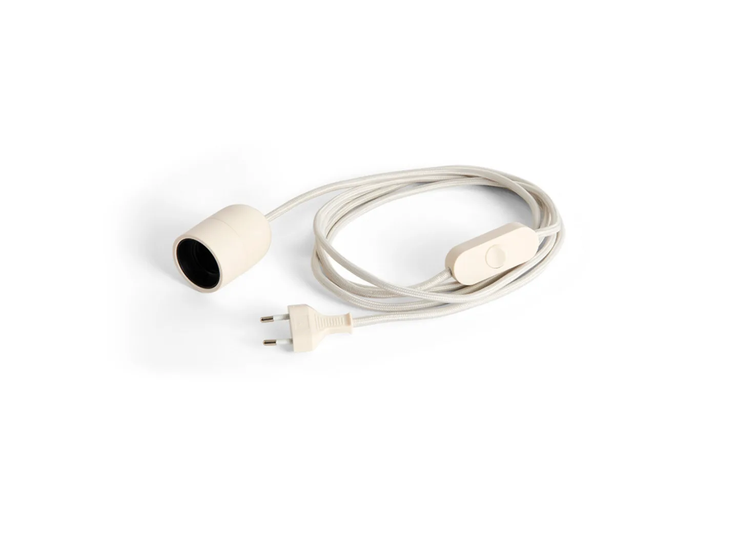 COMMON E27-Lampenfassung, weiß, Stecker, 2,4 m - HAY - Wohnzimmer - Kunststoff - Einflammig