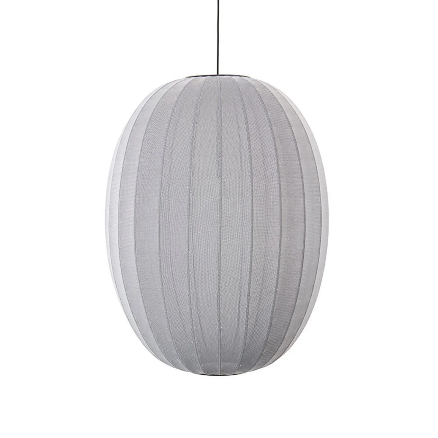 Knit-Wit 65 High Oval Pendelleuchte Silver - Made By Hand - Schlafzimmer - Aluminium