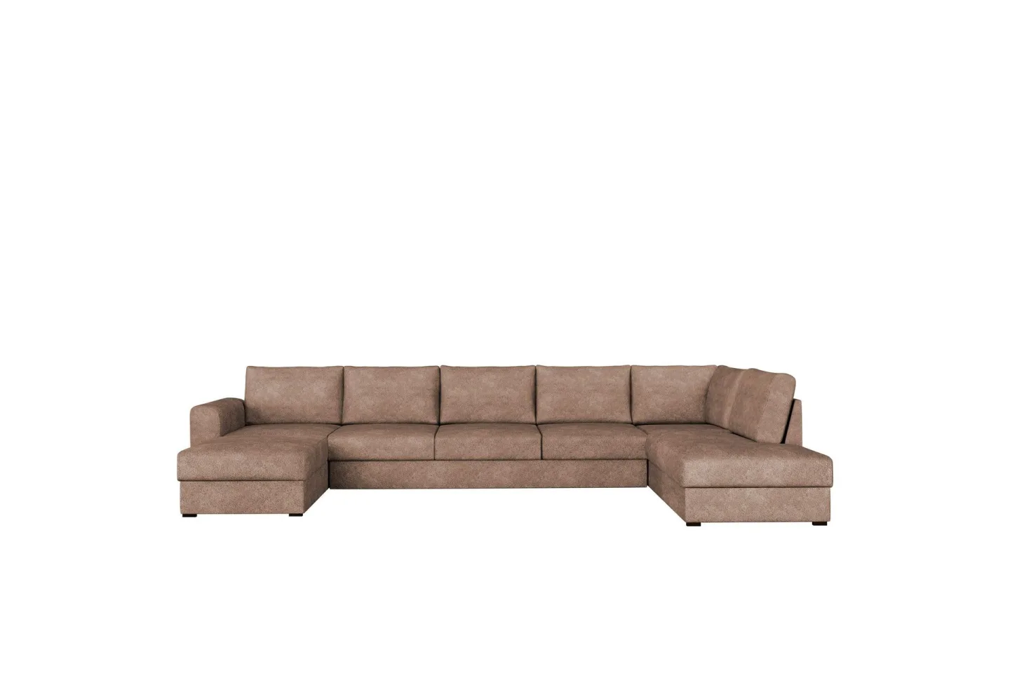 Taberk Bäddsoffa med Divan och Schäslong 5-sits i Bouclé - Rosa