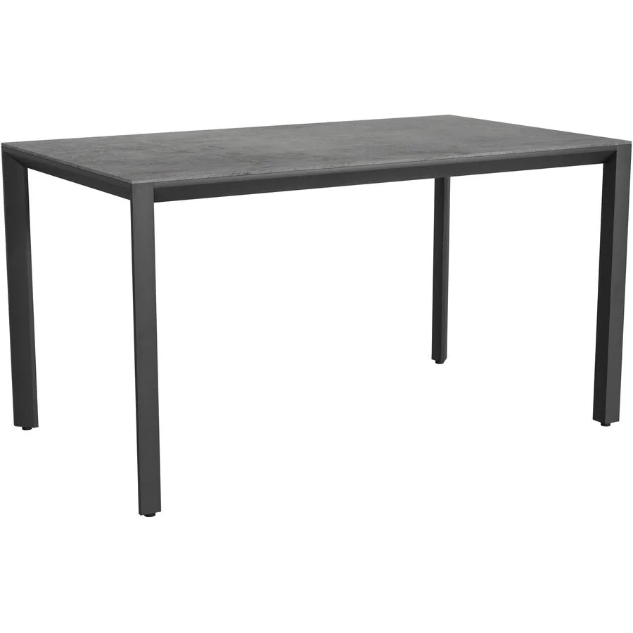Gartentisch Tropea Schwarz matt / Beton dunkel Keramik/Stahl pulverbeschichtet B 140 T 80 cm - Möbel Konfigurator: Traummöbel individuell