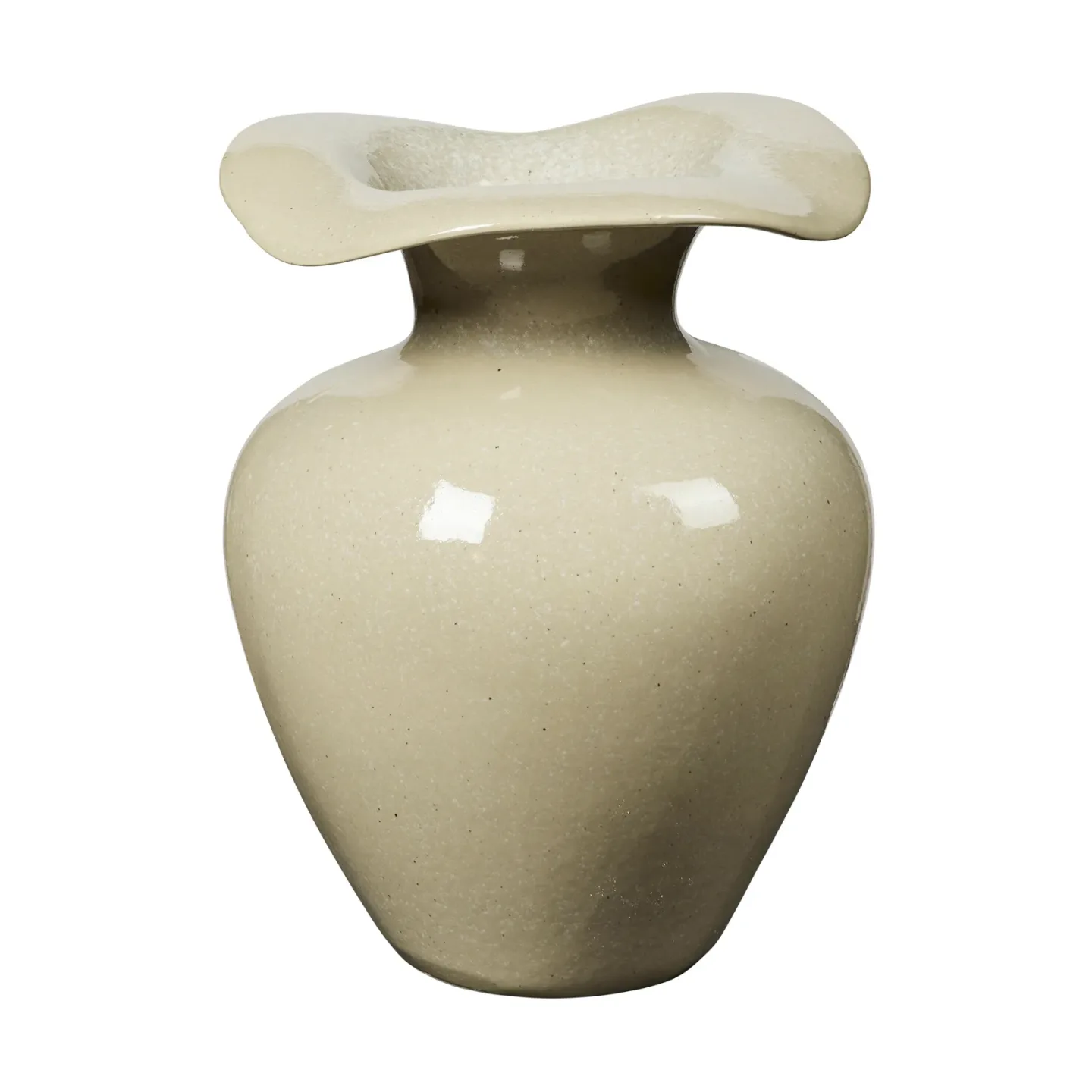 Broste Copenhagen Florentina Vase M 32 cm Beige