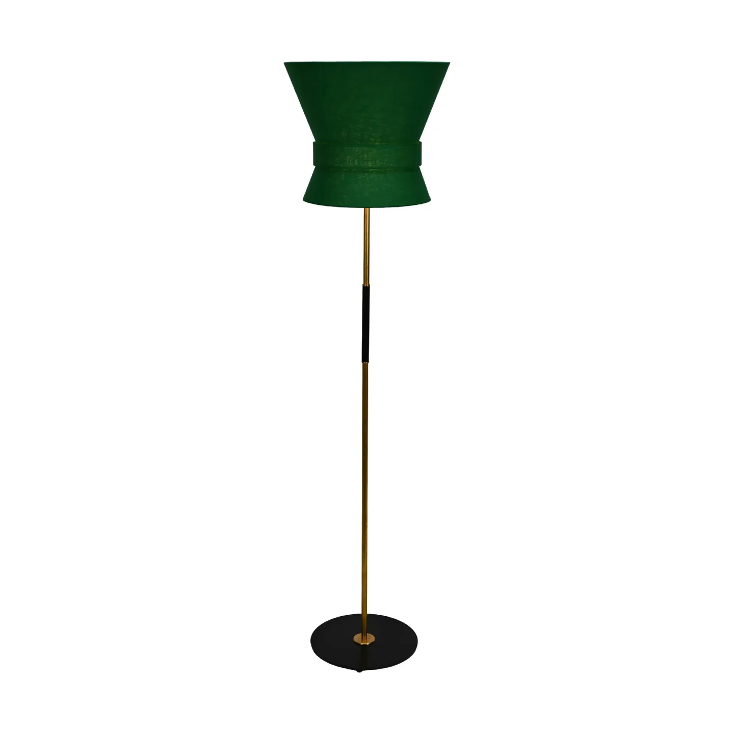 Örsjö Belysning Bow Stehleuchte Rohmessing-emerald green, groß 159 cm