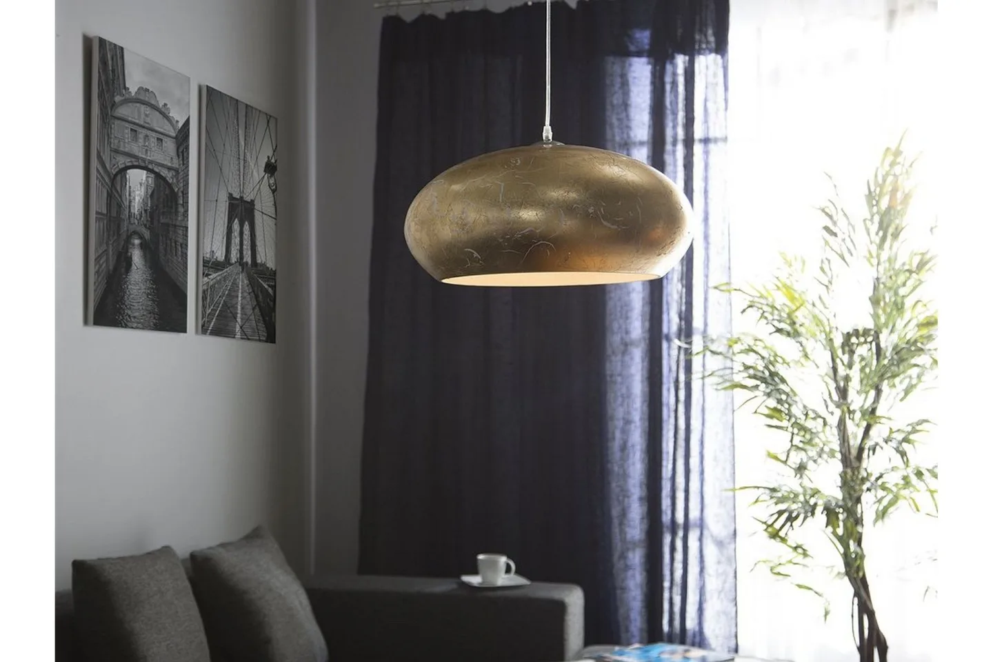 Limnatis Taklampa 48 cm - Guld