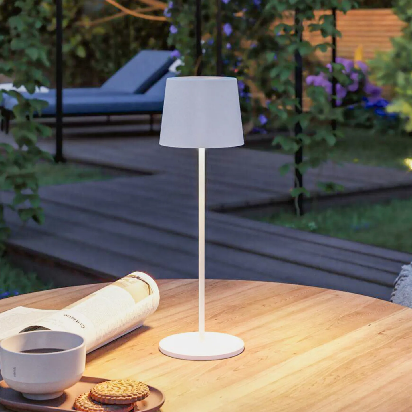 Gilo Portable Tischleuchte IP44 Matt Weiß - Paulmann - Wohnzimmer - Modern - Kunststoff - Einflammig