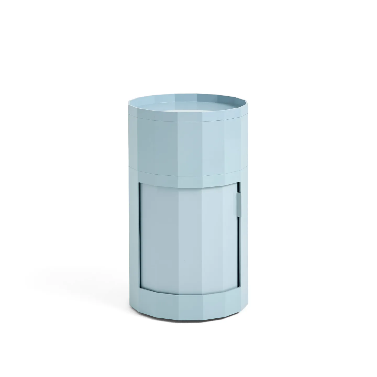 HAY - Facet Cabinet Incl. Feet And Castors High Misty Blue - Sidobord - Stefan Scholten - Blå - Plast