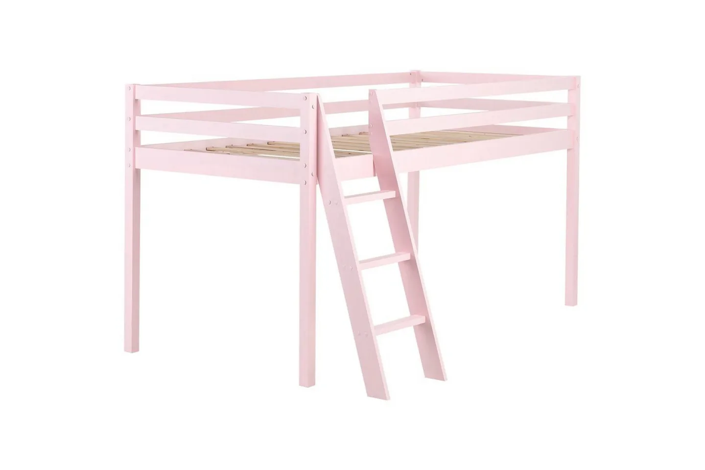 Låg våningssäng Ascoux - Rosa