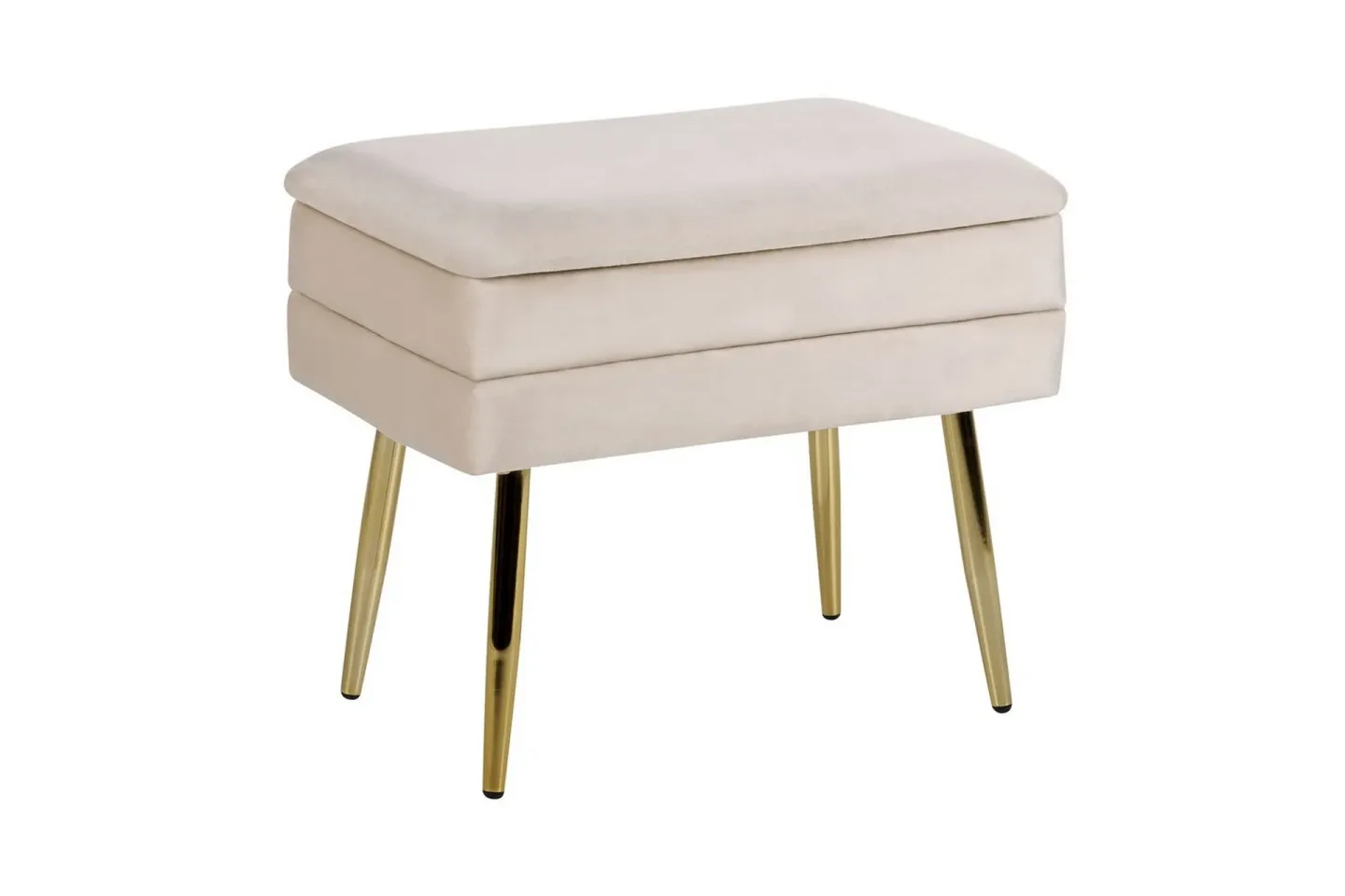 Förvaringsbänk Odessa Beige/guld - Beige/guld