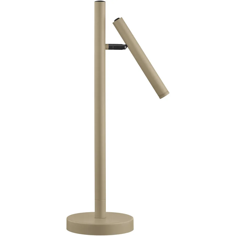 Tischlampe Streak Beige Metall 15 cm 50 cm - Farbe: sand - LED - Lichtfarbe: Extra warmweiss - LED Energiesparlampen