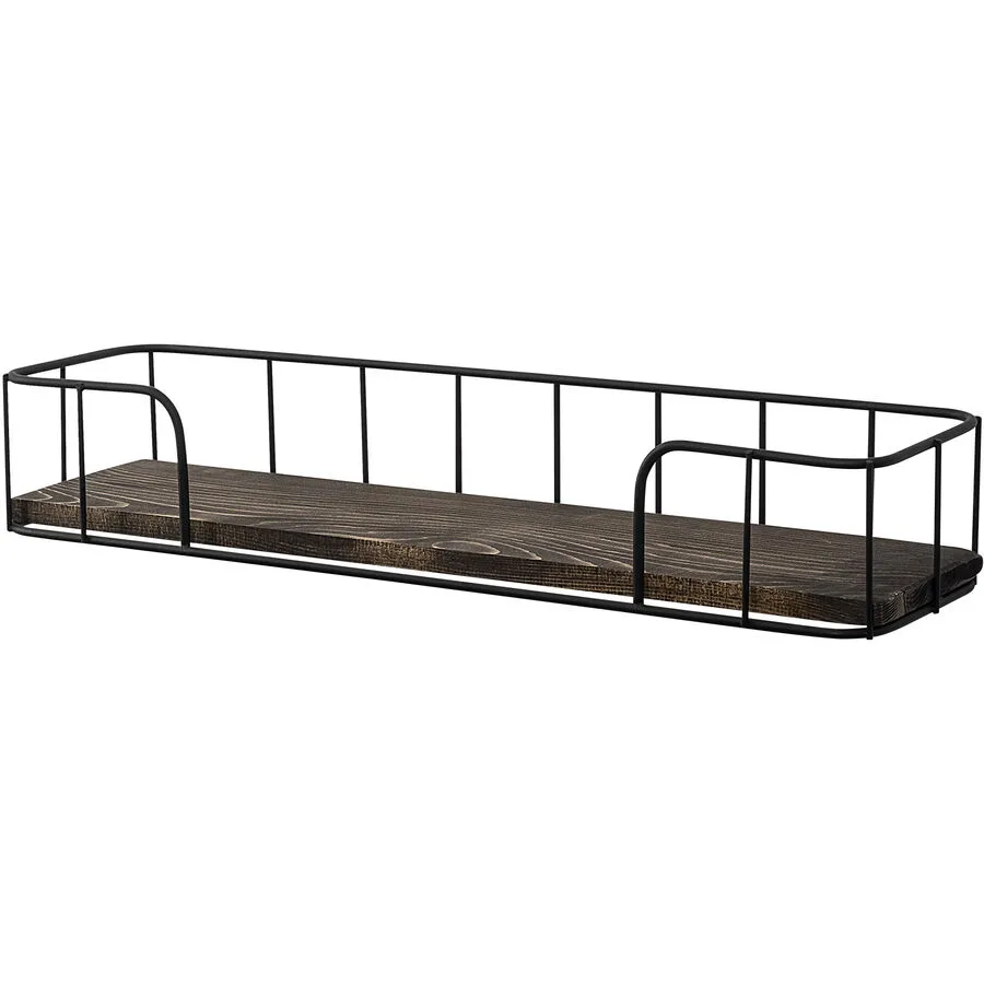 Wandregal Georis natur/schwarz Holz/Metall B 60 T 15 cm
