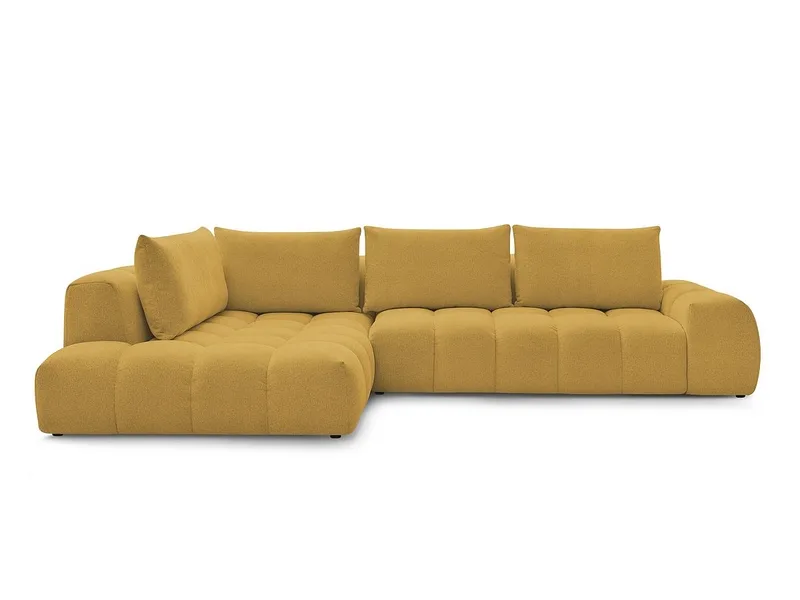 Ecksofa BOBOCHIC EVEREST Stoff chiniert gelb