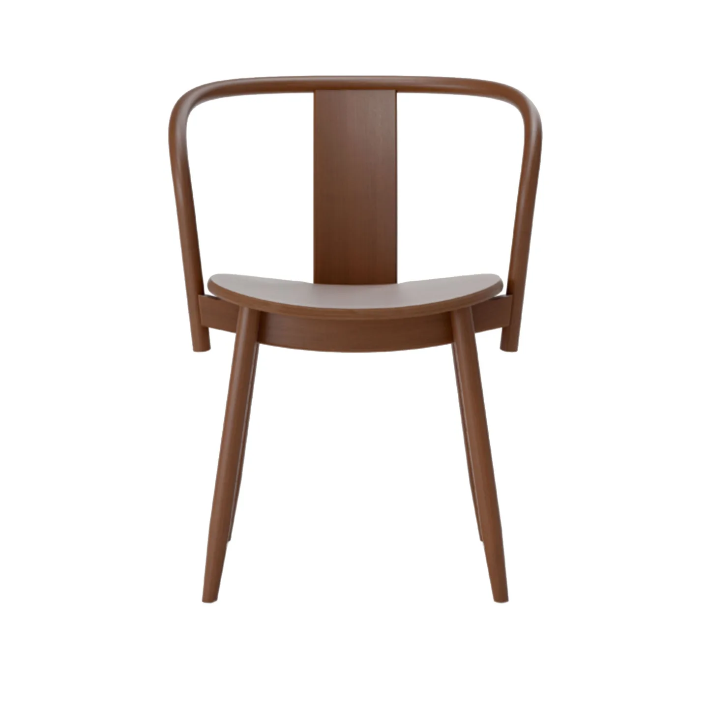 Massproductions - Icha Chair, Walnut Stained Beech, Utan klädsel - Matstolar - Chris Martin - Träfärgad - Trä
