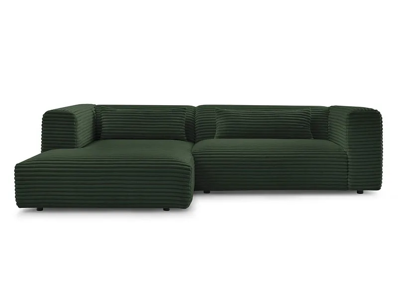 Ecksofa BOBOCHIC HARRY Cord-Stoff grün
