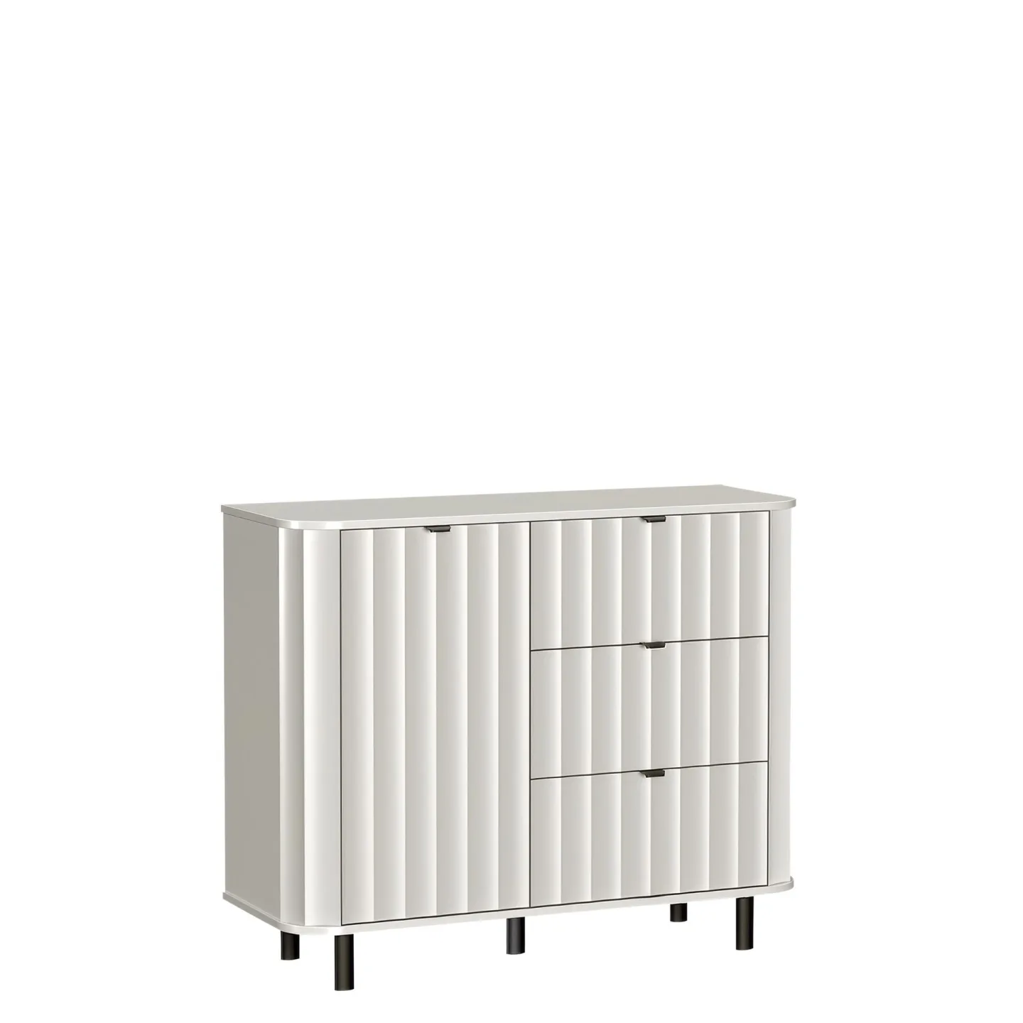 Joriel Skänk 111 cm - Vit|svart