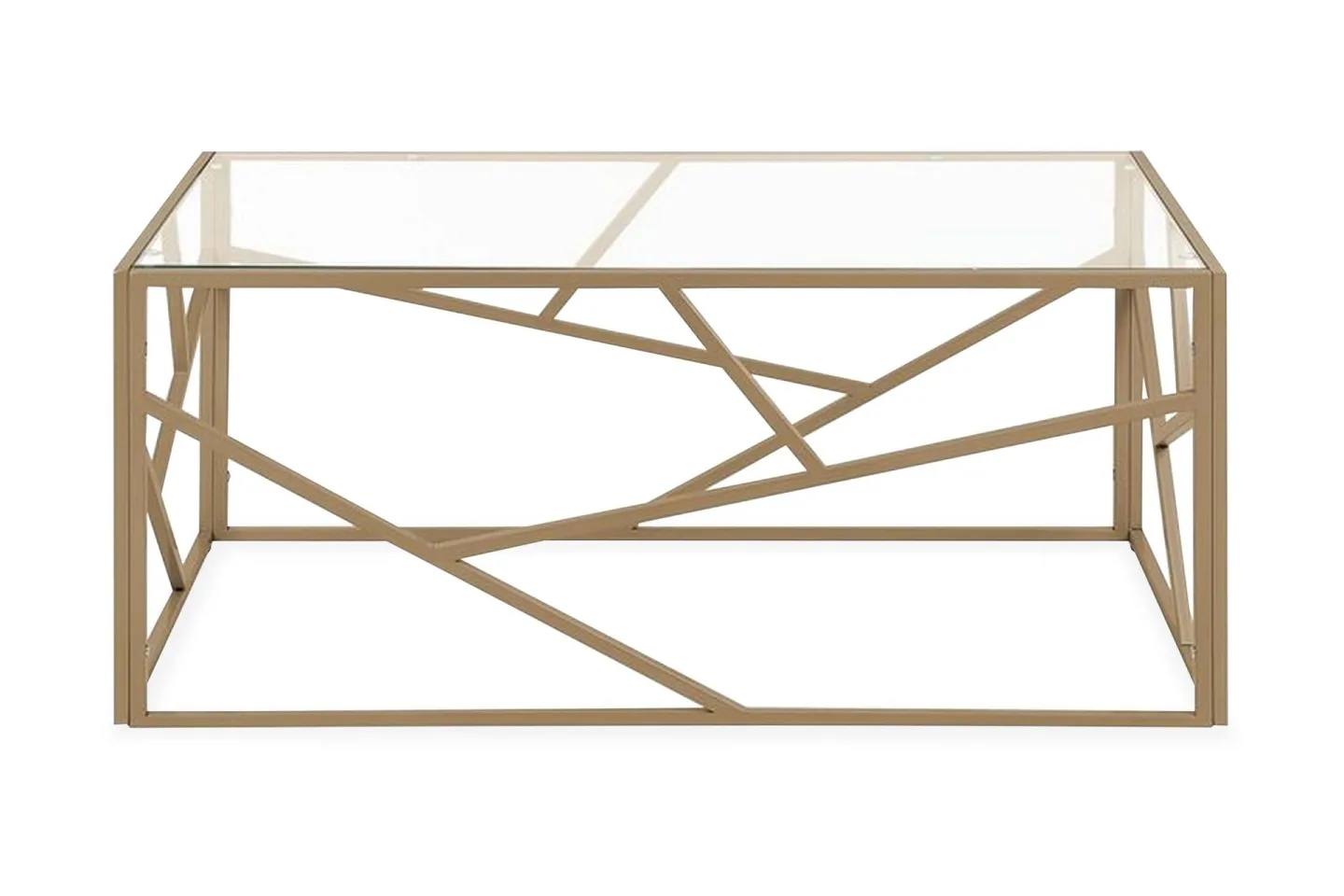 Orland Soffbord 100 cm - Glas/Guld