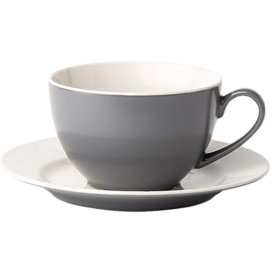Geschirr-Set Elements Grau/Weiss Steingut