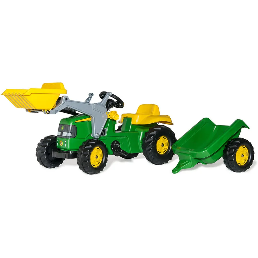 RollyKid JD Lader+Anhänger Rolly Toys Grün Kunststoff - Farbe: Grün/Gelb
