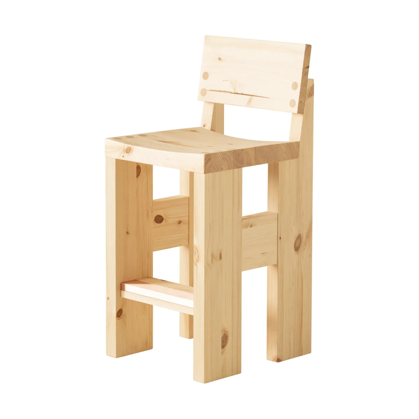 Vaarnii 001 Bar Stool Barhocker Matt geölwachsbehandelte Kiefer, 65 cm