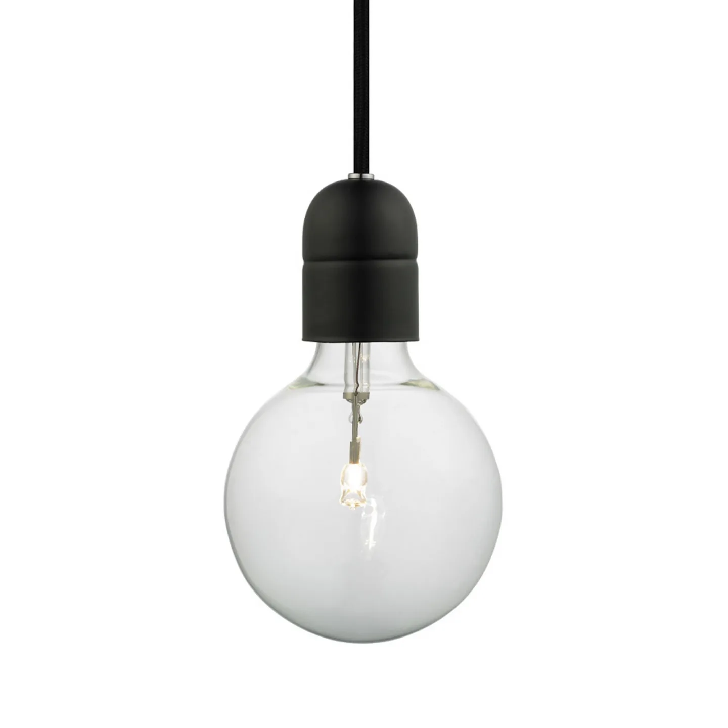741465 Hengelampe, svart, Ø 5 cm, E27 metall – Halo Design - Med en lyskilde