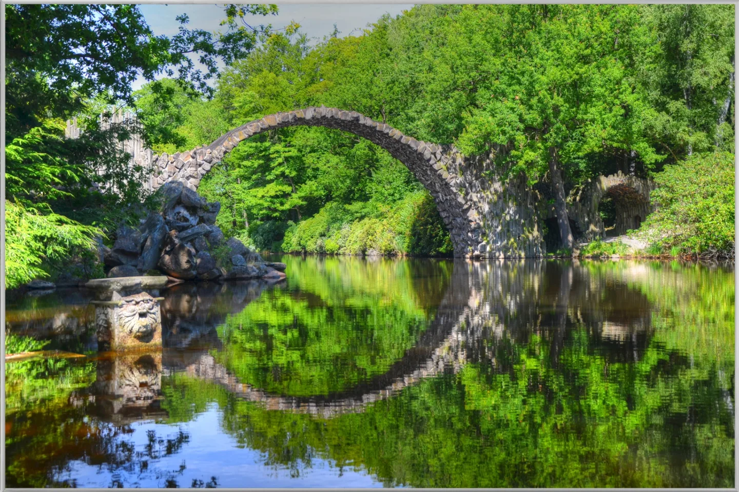 image LAND Bild mit Rahmen Rakotzbrücke | Schubiger Möbel