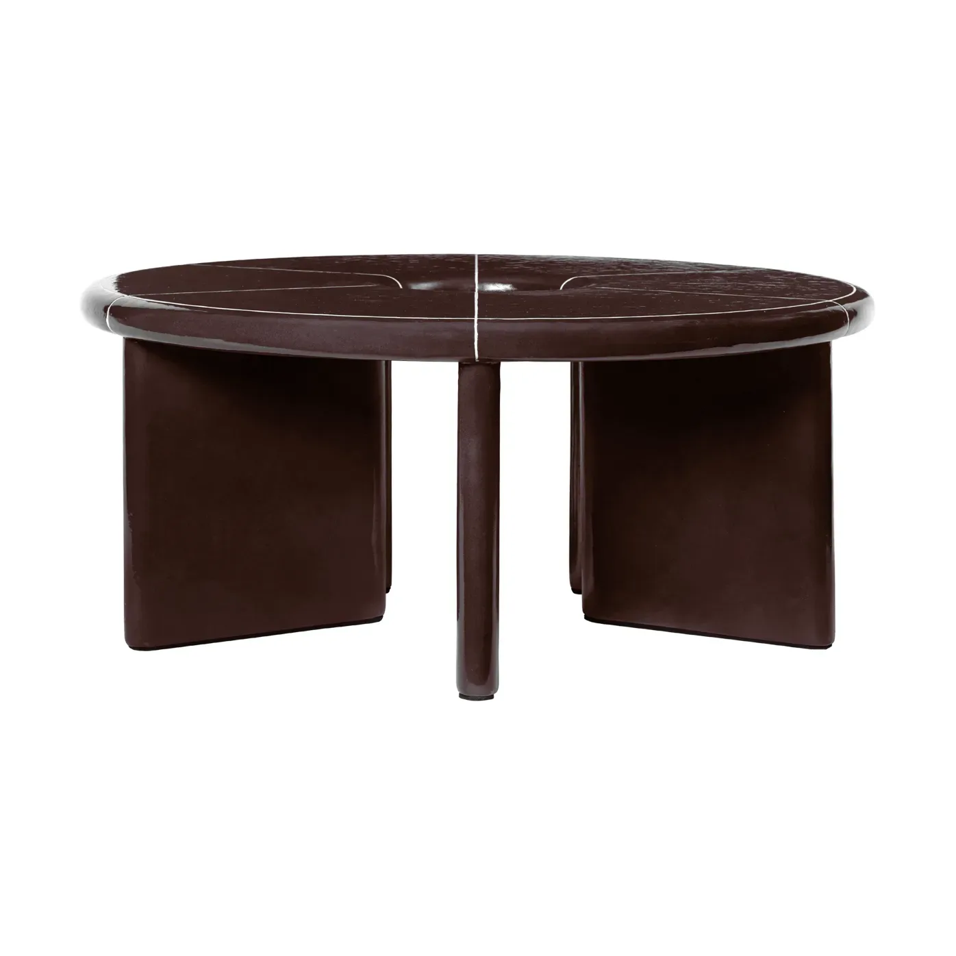 Ferm Living Deya soffbord Ø80x32 cm Chestnut brown