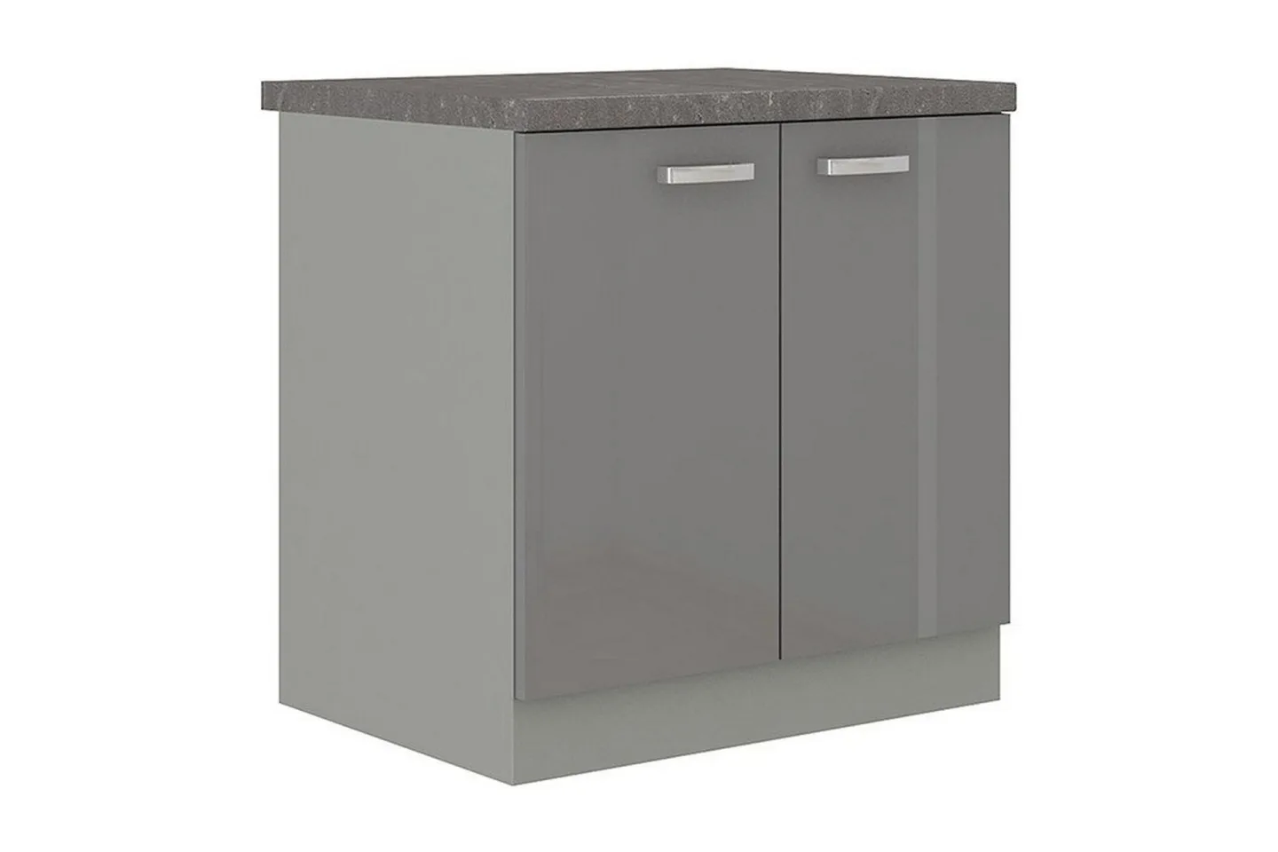 Grey Skåp med dörrar 80x60x82 cm - Grå