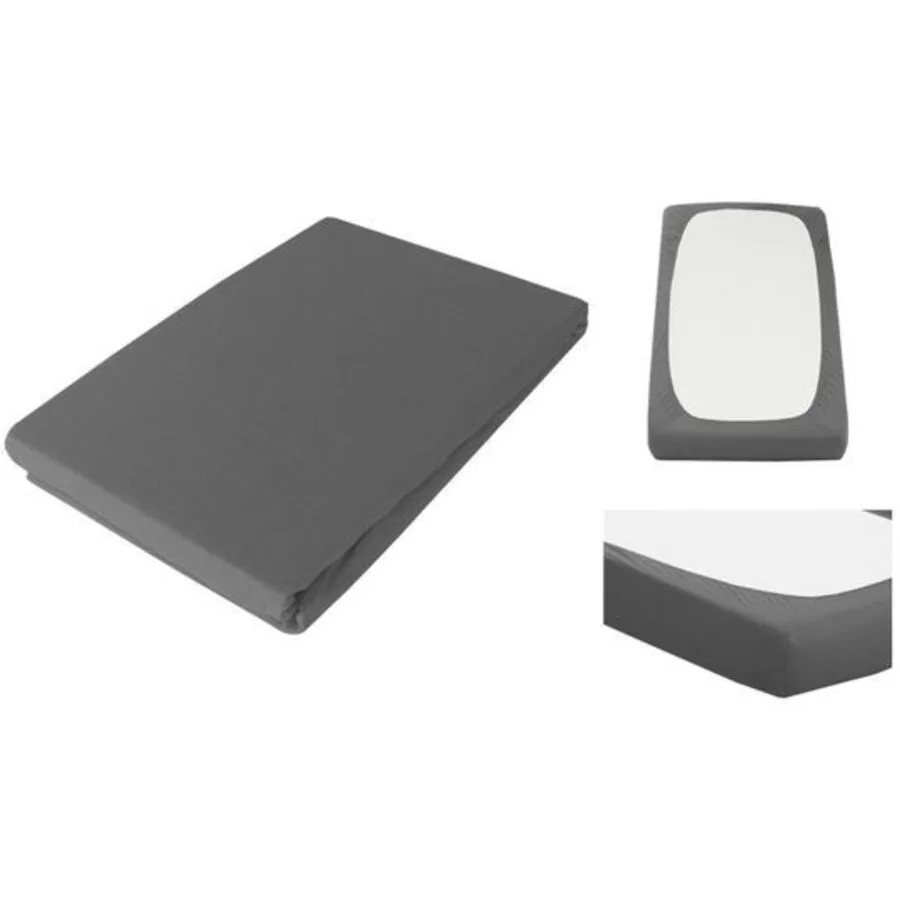 Living Home Fixleintuch Boxspring Premium Titanium Baumwolle/Kunstfaser 140 x 200 cm - Material: 97% Baumwolle, 3% Elasthan