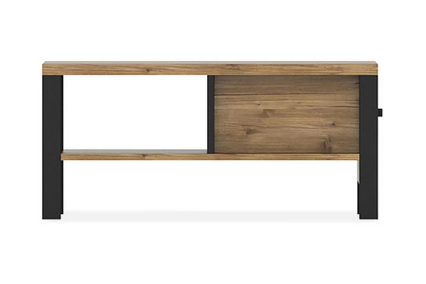 Skarebol Soffbord 90 cm - Svart/Trä/Natur