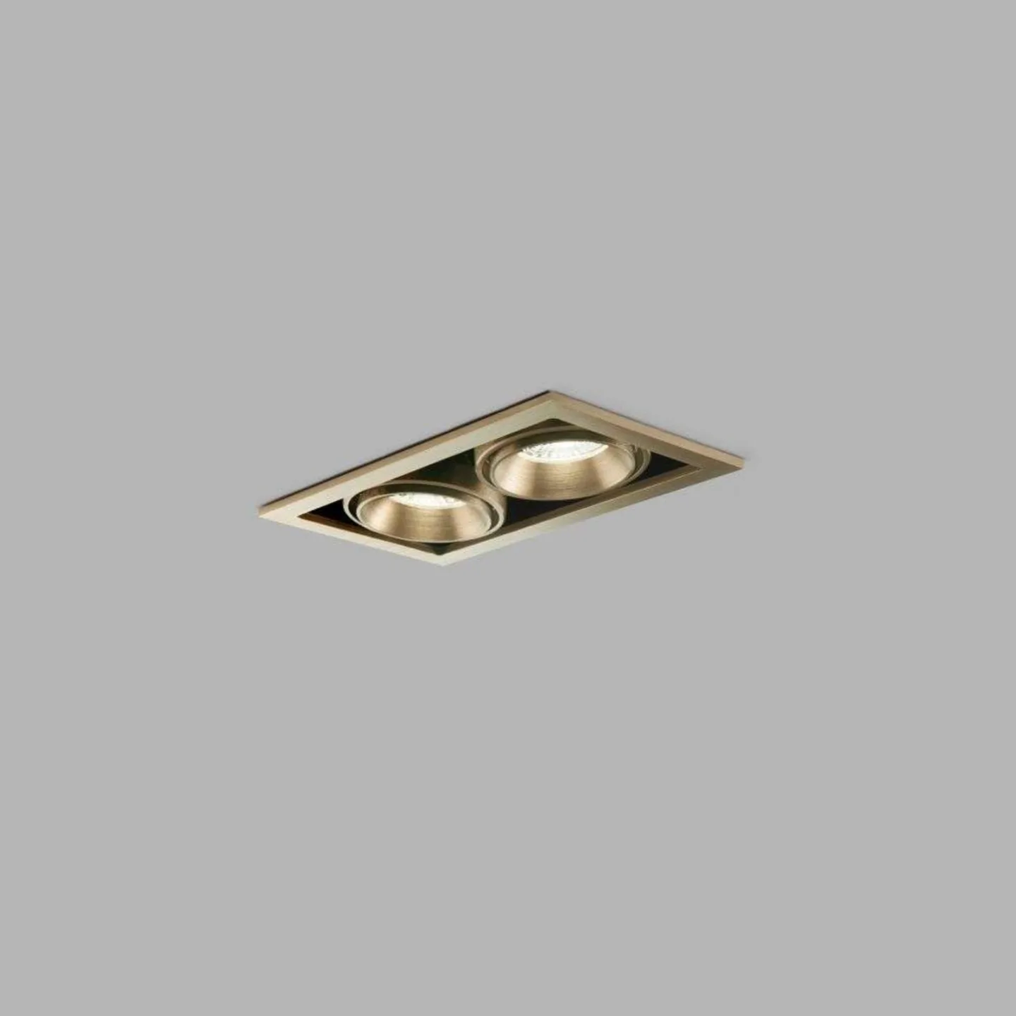 Ghost 2 Einbauspots 2x6W 2700/3000K Brass - LIGHT-POINT - Wohnzimmer - Metall