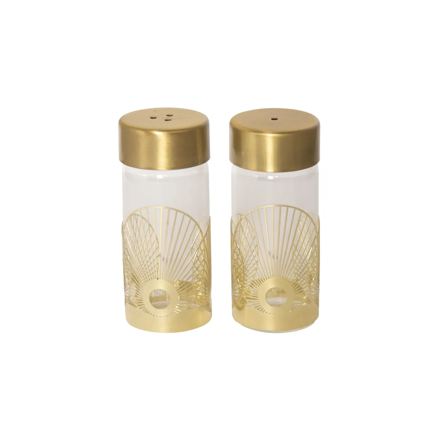 Pluto Design Sun Salz-und Pfeffermühle Gold-Glas
