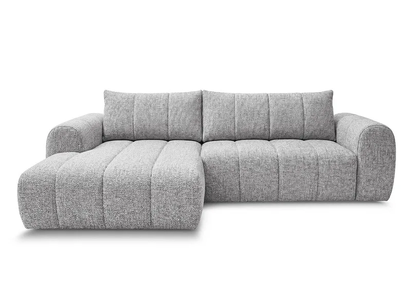 Ecksofa BOBOCHIC NESTY Stoff chiniert hellgrau
