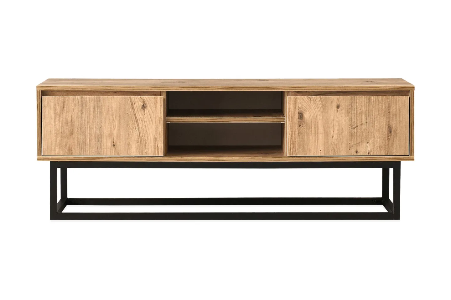 TV-Bänk Lundtorp 180 cm - Svart|Brun