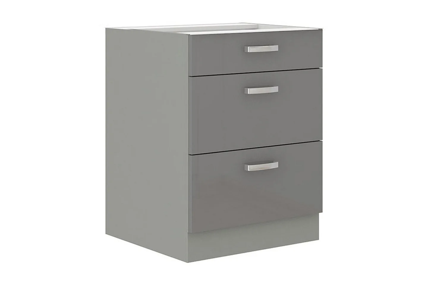 Grey Skåp med lådor 60x52x82 cm - Grå