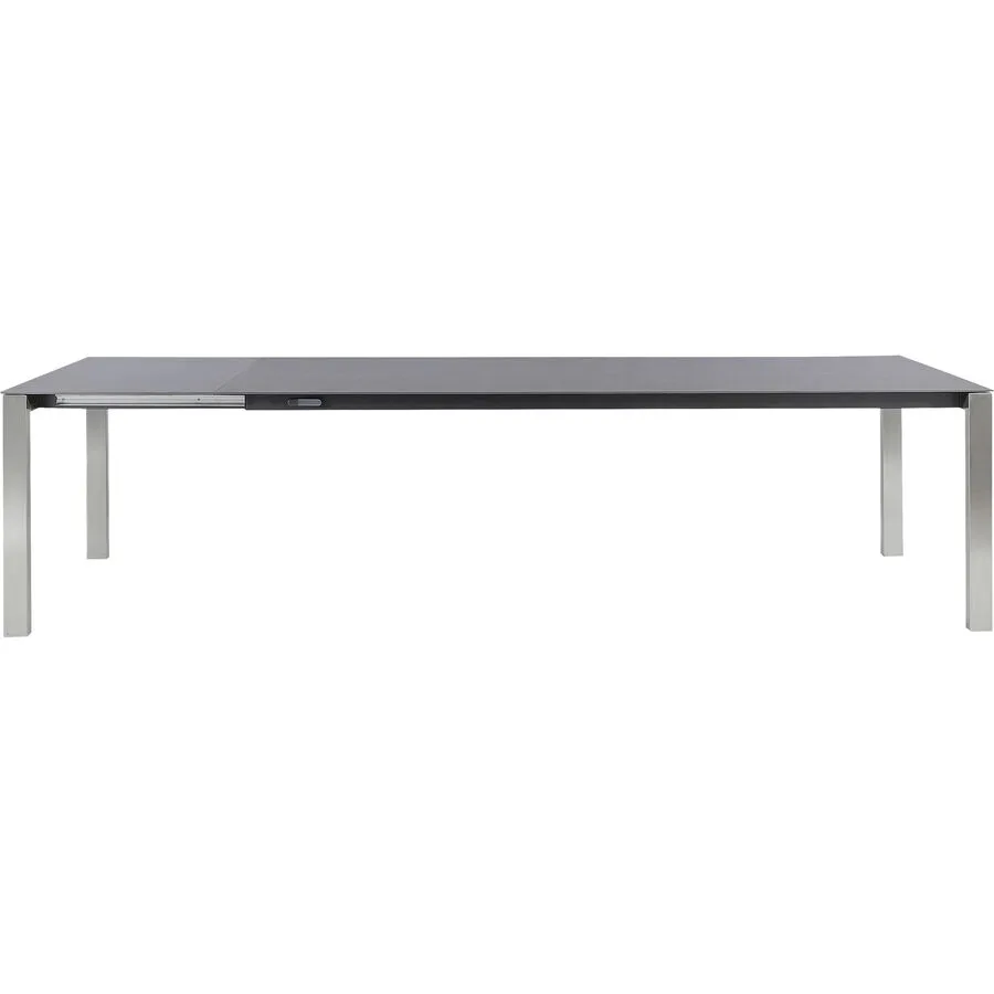 Gartentisch ausziehbar Panama Edelstahl gebürstet / Beton dunkel Keramik/Edelstahl B 180 T 90 cm - Möbel Konfigurator: Traummöbel individuell