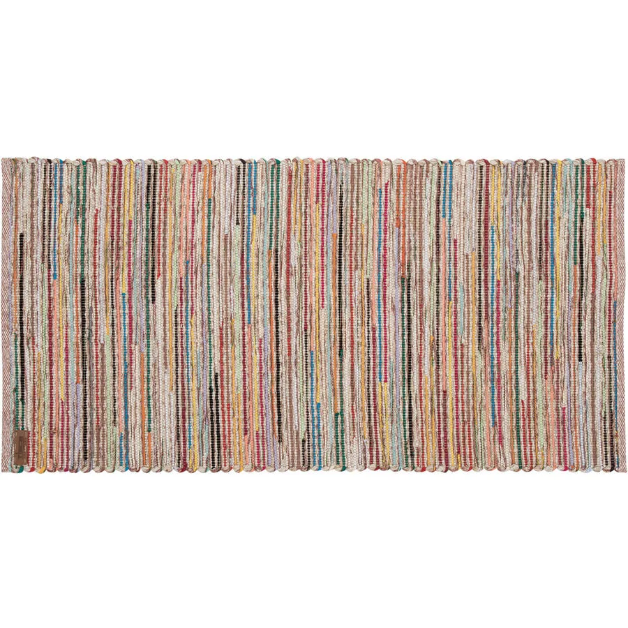 Teppich Krimml bunt Nadelstreifen Baumwolle 70 x 140 cm