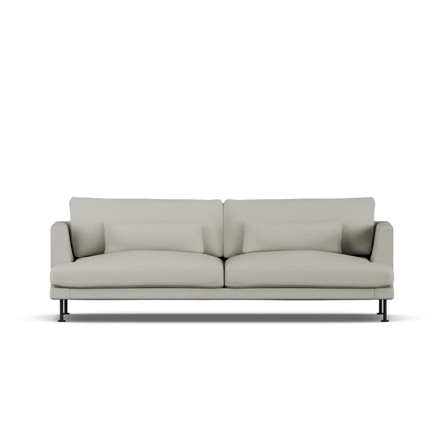 1898 Bredhult Sofa Same Grey 6673-Schwarzer Stahl, 3-sitzig